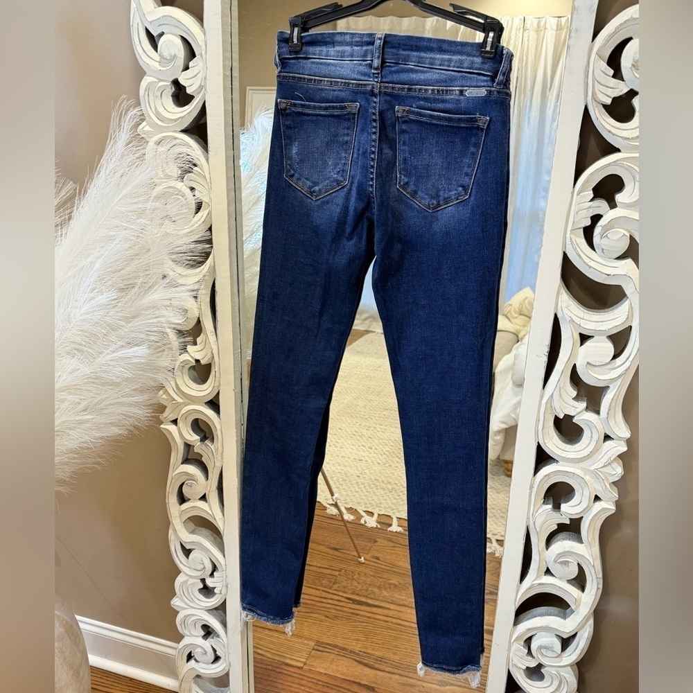 Women’s KANKAN Mid Rise Distressed Skinny stretch jeans- Size 25 - Picture 5 of 11